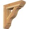 Ekena Millwork Funston Slat Rough Sawn Bracket w/ Offset Brace, Western Red Cedar, 8"W x 30"D x 30"H BKT0806X30X30FST06RWR - alternate 1
